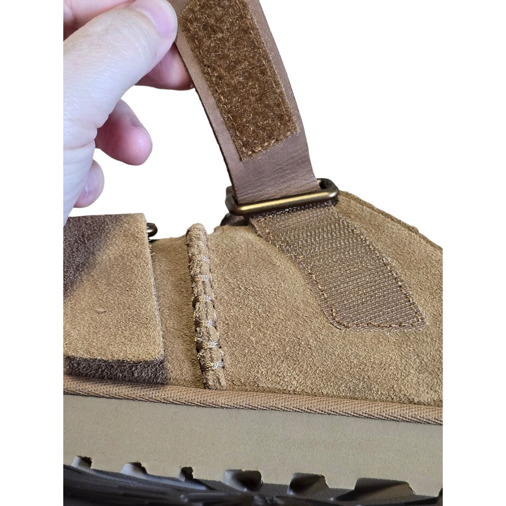 🆕️ NWT - UGG Goldenstar Chestnut Suede Platform Sandals slides Womens 8 - Picture 14 of 16